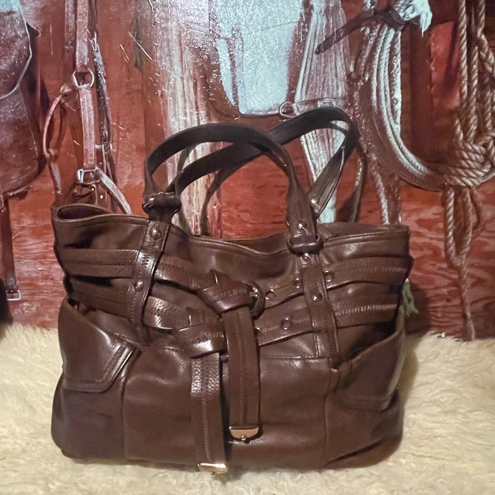 B Makowsky XXL leather bag
